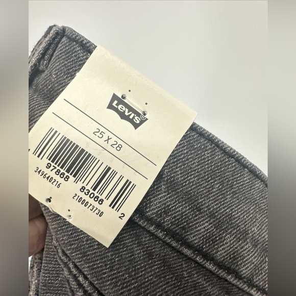 Levi’s Premium Wedgie Straight Fit Jeans Button Fly Black Sz 25 - Picture 8 of 9